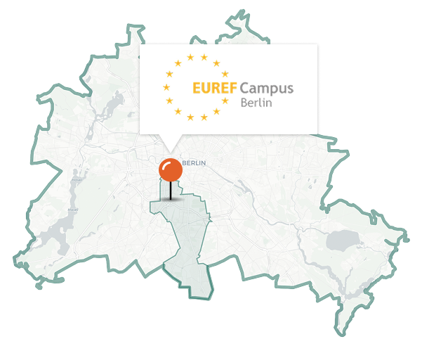 Berlin Karte des EUREF Standortes