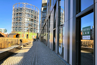 Gasometer Berlin auf dem EUREF-Campus, Außenaufnahme